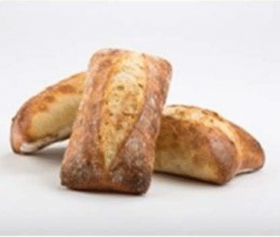 6"x3" Plain Ciabatta Sandwich Bread 1/60ct